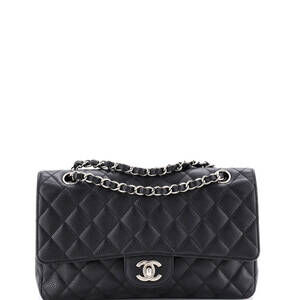 Chanel Medium Classic Double Flap Bag Quilted Caviar